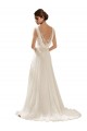 Sweep Train Ivory Sleeveless A-Line Low Back Wedding Dress Birmingham