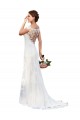 Chapel Train White Sleeveless Sheath Sexy Wedding Dress Birmingham
