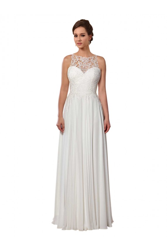 Sweep Train Ivory Sleeveless A-Line Boho Wedding Dress Birmingham