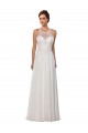Chapel Train Ivory Sleeveless Sheath Wedding Dress Birmingham