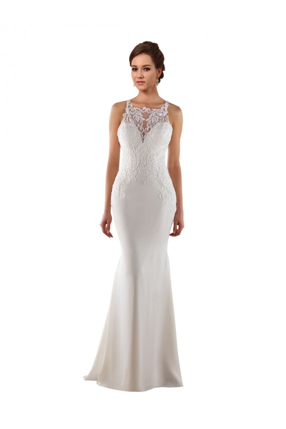 Sweep Train Ivory Sleeveless Mermaid Modern Wedding Dress Birmingham