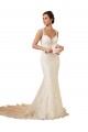 Chapel Train Ivory Sleeveless Mermaid Keyhole Back Modern Wedding Dress Birmingham