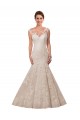 Chapel Train White Cap Sleeves Mermaid Wedding Dress Birmingham