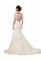 Chapel Train Ivory Long Sleeves Mermaid Sexy Wedding Dress Birmingham
