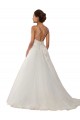 Chapel Train Ivory Sleeveless Ball Gown Boho Wedding Dress Birmingham