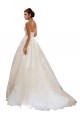 Chapel Train Ivory & Champagne Sleeveless Ball Gown Wedding Dress Birmingham