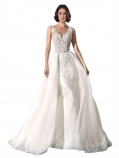 Chapel Train White Sleeveless Mermaid Wedding Dresses Birmingham