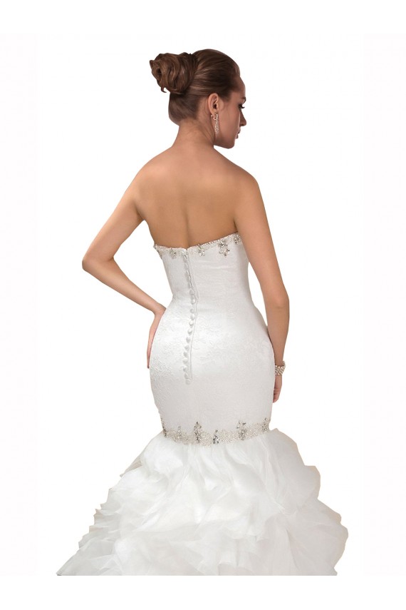 Chapel Train White Sleeveless Mermaid Wedding Dress Birmingham
