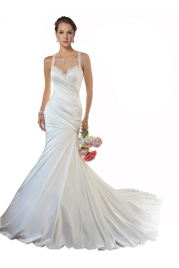 Chapel Train Ivory Sleeveless Mermaid Beach Wedding Gowns Birmingham