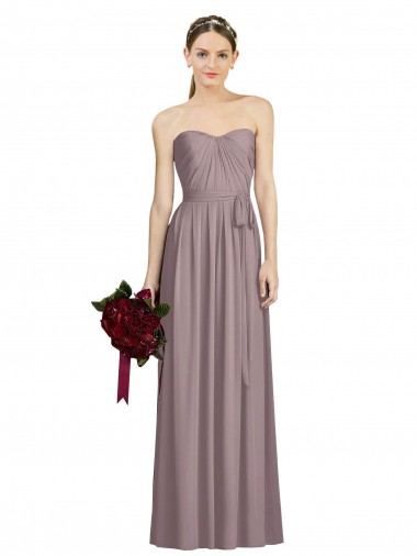 Long Dusty Rose Sleeveless A-Line Bridesmaid Dress Birmingham
