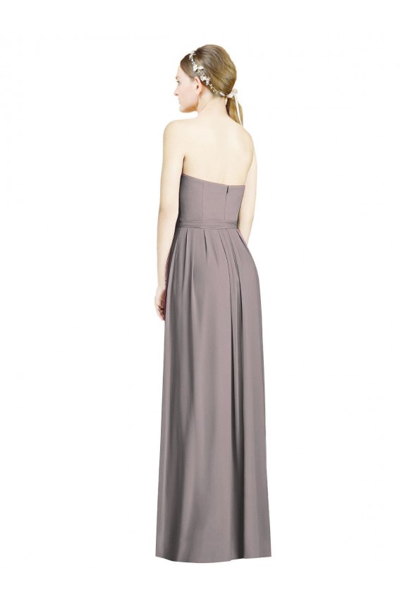 Long Dusty Rose Sleeveless A-Line Bridesmaid Dress Birmingham