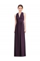 Long Grape Sleeveless A-Line Soft Chiffon Bridesmaid Dress Birmingham