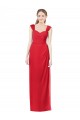 Long Red Cap Sleeves A-Line Formal Dress / Bridesmaid Dress Birmingham