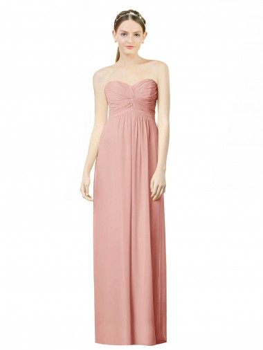 Long Bliss Pink Sleeveless A-Line Bridesmaid Dress Birmingham