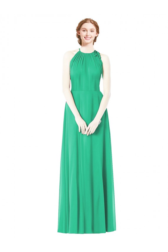 Long Emerald Green Sleeveless A-Line Bridesmaid Dress Birmingham