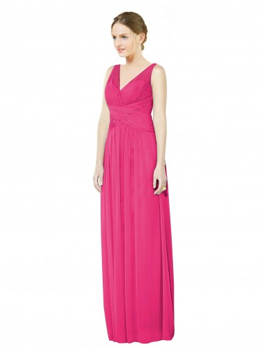 Long Azalea Sleeveless A-Line V-Back Bridesmaid Dress Birmingham