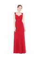 Long Red Sleeveless A-Line Side Front Slit Bridesmaid Dress / Evening Dress Birmingham