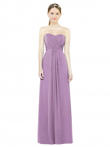 Long Dark Lavender Sleeveless A-Line Bridesmaid Dress Birmingham