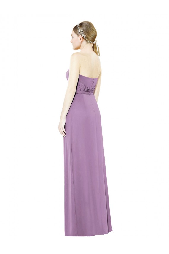 Long Dark Lavender Sleeveless A-Line Bridesmaid Dress Birmingham
