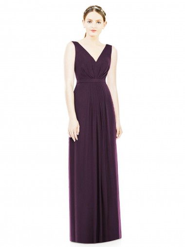 Long Grape Sleeveless A-Line Bridesmaid Dress / Evening Dress Birmingham