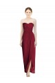 Long Burgundy Sleeveless Sheath Bridesmaid Dress Birmingham