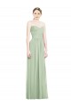 Long Sage Sleeveless A-Line Open Back Bridesmaid Dress Birmingham