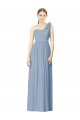 Long Dusty Blue Sleeveless A-Line Bridesmaid Dress Birmingham