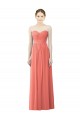 Long Coral Sleeveless A-Line Bridesmaid Dress Birmingham