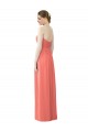 Long Coral Sleeveless A-Line Bridesmaid Dress Birmingham