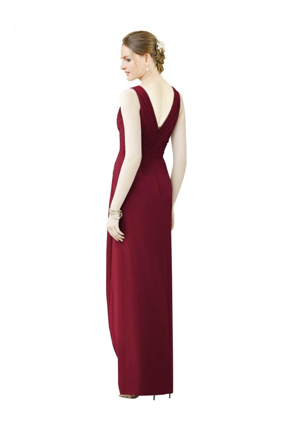 Long Frost Sleeveless Sheath V-Back Bridesmaid Dress / Evening Dress Birmingham
