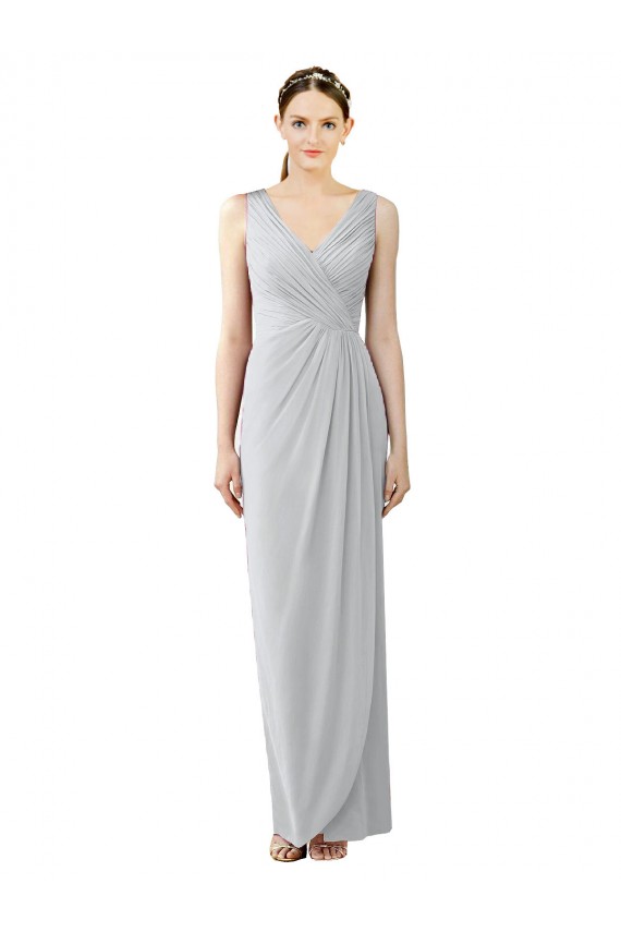 Long Frost Sleeveless Sheath V-Back Bridesmaid Dress / Evening Dress Birmingham