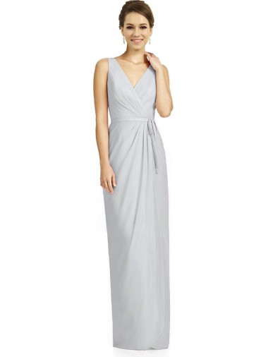 Long Frost Sleeveless Sheath V-Back Bridesmaid Dress Birmingham