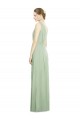 Long Sage Sleeveless A-Line V-Back Bridesmaid Dress Birmingham