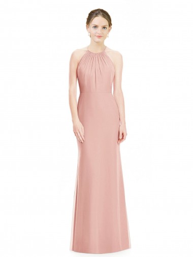 Long Bliss Pink Sleeveless Mermaid Bridesmaid Dress Birmingham