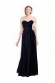 Long Dark Navy Sleeveless A-Line Soft Chiffon Formal Dress / Bridesmaid Dress Birmingham