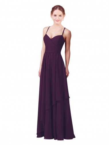 Long Grape Sleeveless Sheath Bridesmaid Dress Birmingham