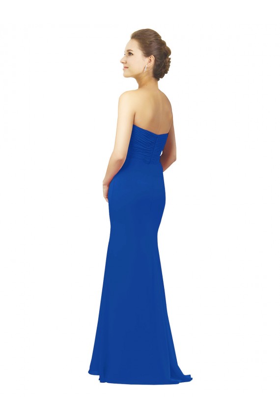 Long Royal Blue Sleeveless A-Line Bridesmaid Dress / Evening Gowns Birmingham