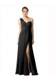 Long Black Sleeveless A-Line High Side Slit Bridesmaid Dress / Formal Dress Birmingham