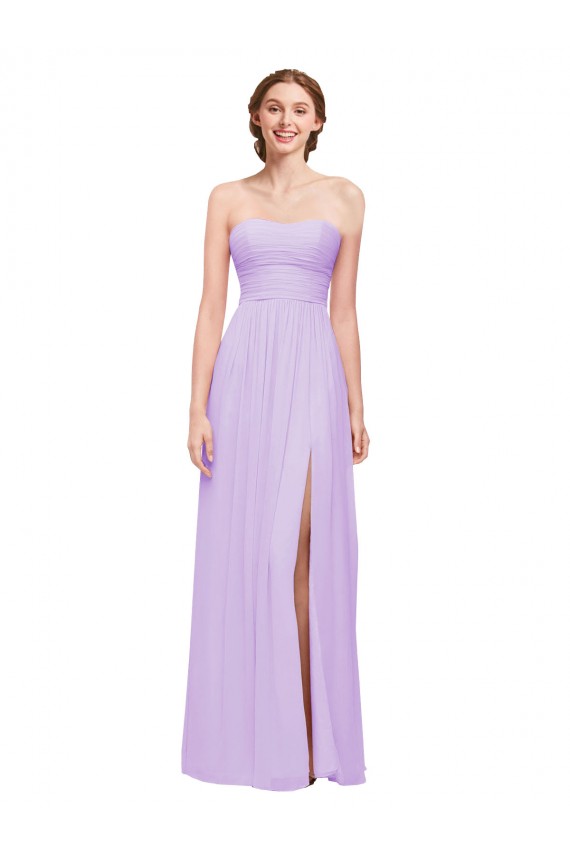 Long Lilac Sleeveless A-Line Evening Dress / Bridesmaid Dress Birmingham