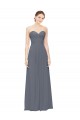 Long Slate Grey Sleeveless A-Line Bridesmaid Dress Birmingham