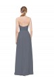 Long Slate Grey Sleeveless A-Line Bridesmaid Dress Birmingham