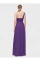 Long Plum Purple Sleeveless A-Line High Low Bridesmaid Dress Birmingham