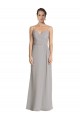 Long Silver Sleeveless Sheath Bridesmaid Dress Birmingham