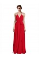 Long Red Sleeveless A-Line Bridesmaid Dress Birmingham