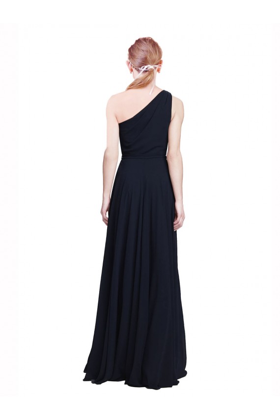 Long Dark Navy Sleeveless A-Line Chiffon Bridesmaid Dress / Evening Dress Birmingham