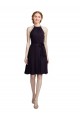 Knee Length Grape Sleeveless A-Line Bridesmaid Dress Birmingham