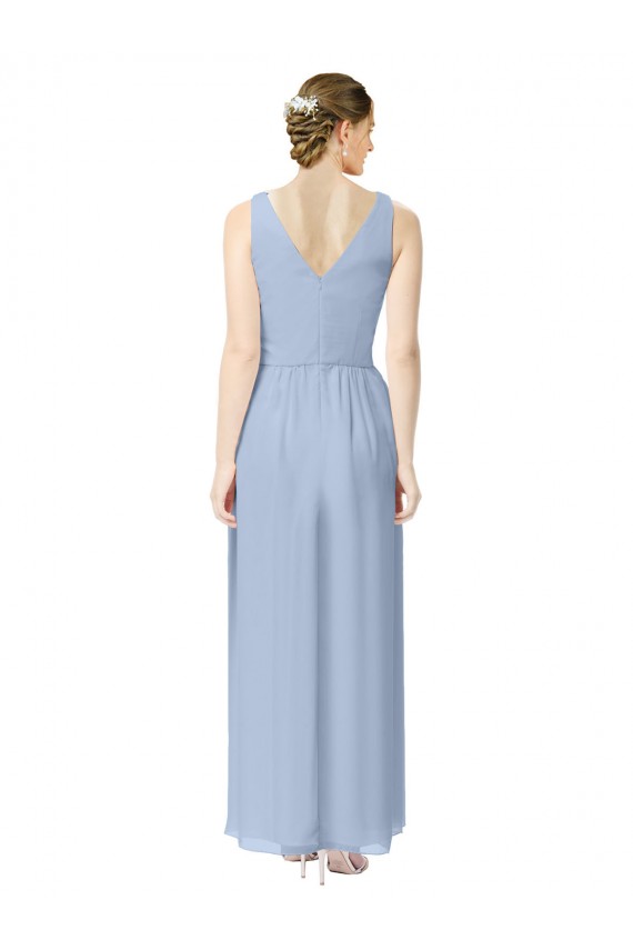 Long Periwinkle Sleeveless A-Line Bridesmaid Dress Birmingham
