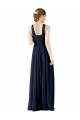 Long Dark Navy Sleeveless Princess Bridesmaid Gowns Birmingham