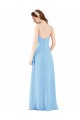 Long Periwinkle Sleeveless Sheath Low Back Bridesmaid Dress Birmingham