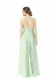 Long Sage Sleeveless A-Line Soft Chiffon Bridesmaid Dress Birmingham